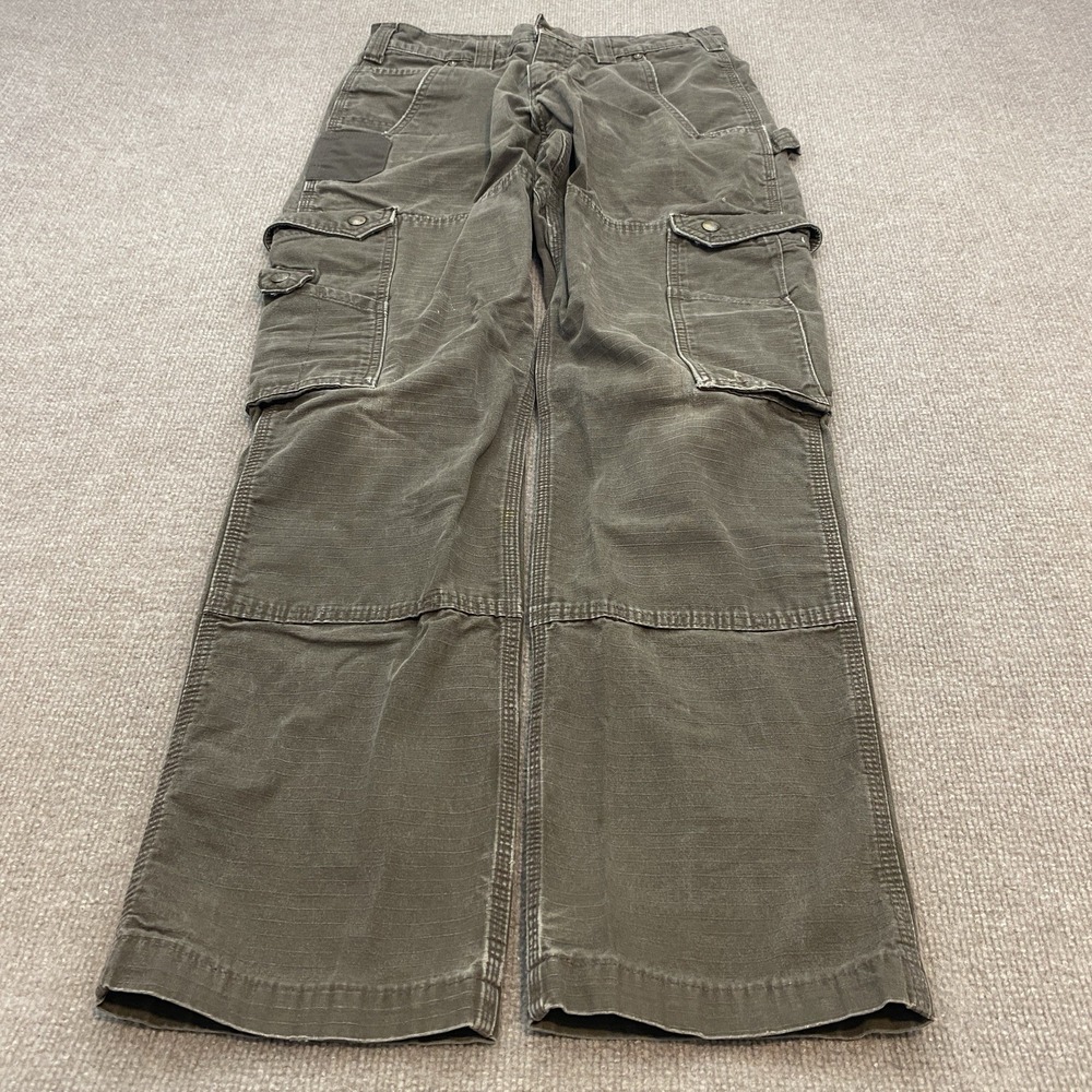 Carhartt Pants Mens 30x32 B342 DFE Ripstop Cargo Double Knee Grunge Distressed